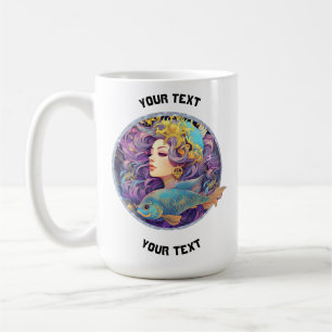 PERSONALIZED PISCES ZODIAC SIGN COFFEE MUG