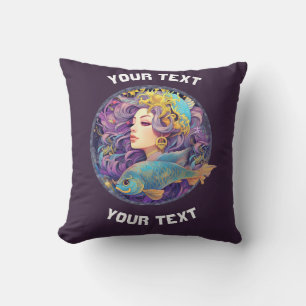 PERSONALIZED PISCES ZODIAC SIGN CUSHION