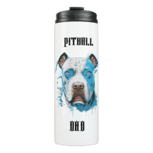 Personalized Pitbull Dad Thermal Tumbler