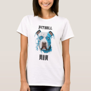 Personalized Pitbull Mom T-Shirt