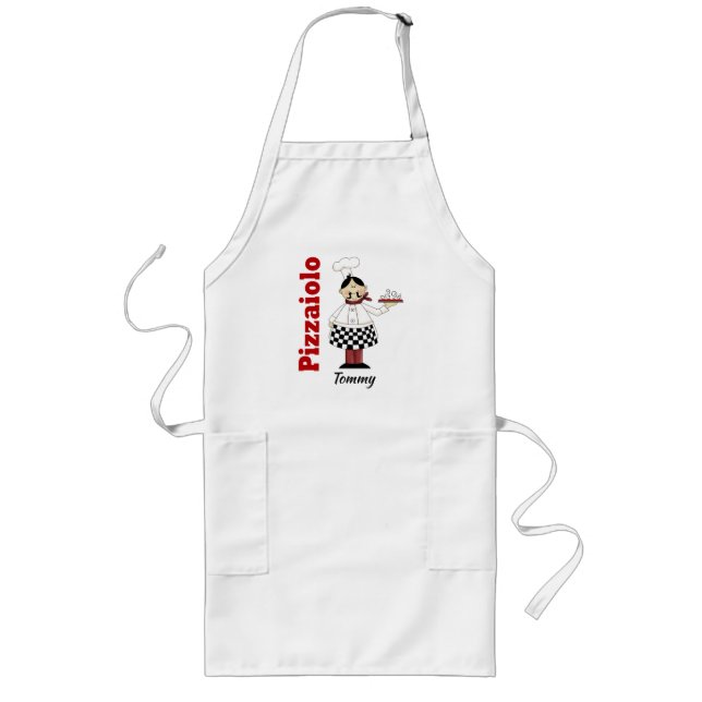 Personalized Pizzaiolo Pizza Chef Long Apron (Front)