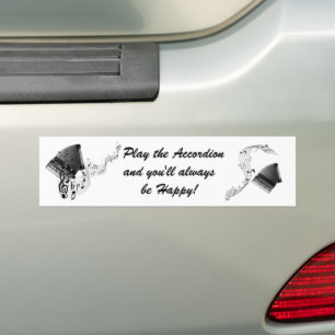 Personalized Play the Accordion Bumper Sticker