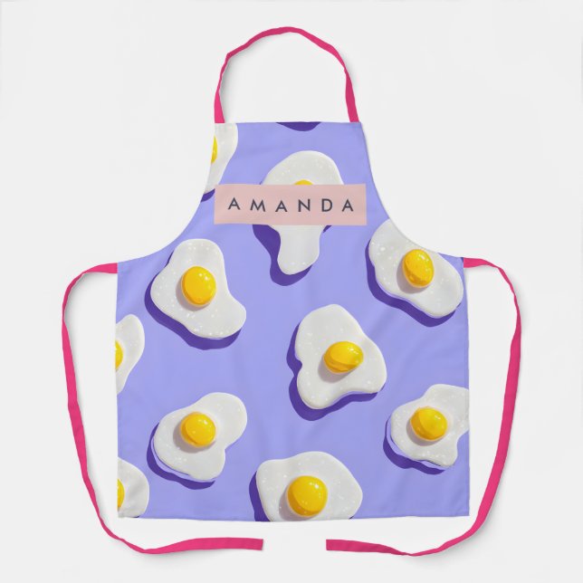 Personalized Playful Sunny Side Up Eggs Apron (Front)