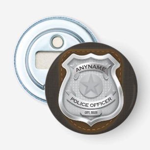 Personalized Police Officer Sheriff Cop NAME Badge Bottle Opener