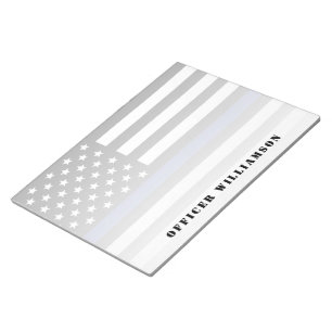 Personalized Police Officer Thin Blue Line Police Notepad