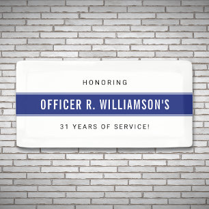 Personalized Police Retirement Celebration Banner