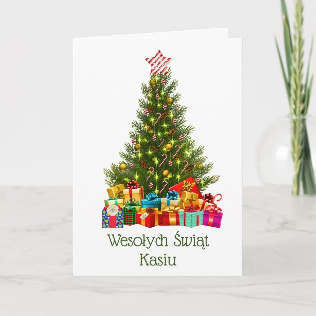Personalized Polish Christmas Card (Front)