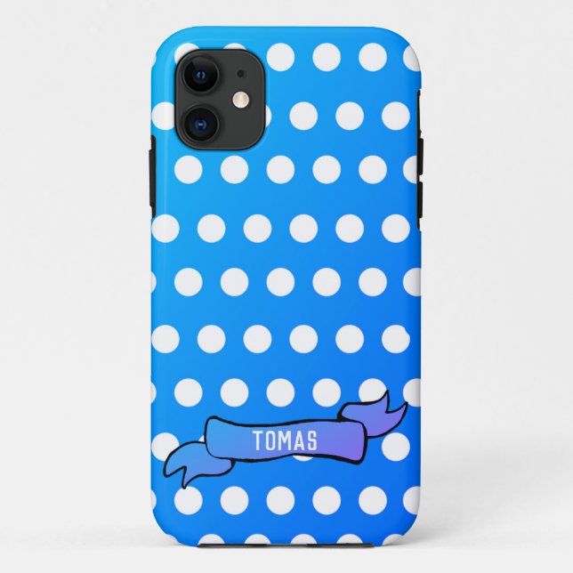 Personalized Polka dots  iPhone SE + iPhone 5/5S Case-Mate iPhone Case (Back)