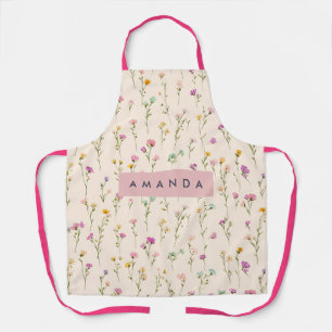 Personalized Pretty Pastel Blossoms Apron