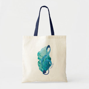 Personalized Pretty Teal Treble Clef Music Tote Bag