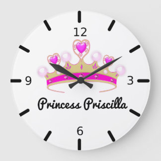 Personalized Princess Tiara Large Clock