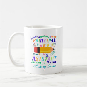 Personalized principal assistant teacher's day coffee mug