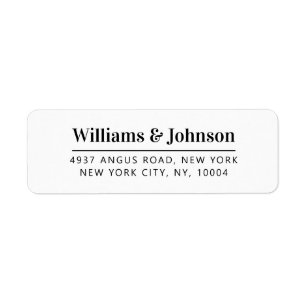 Personalized Professional Elegant Return Address Label