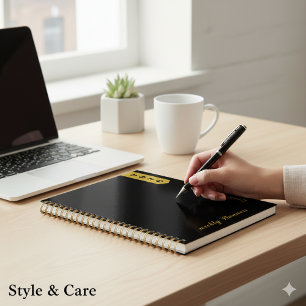Personalized Professional Script Elegant Design Planner