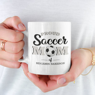 Personalized Proud Soccer Mom Coffee Mug