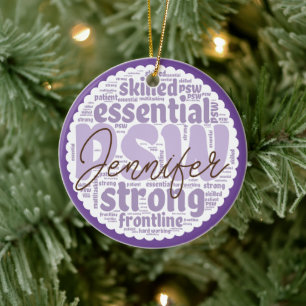Personalized PSW Ceramic Ornament