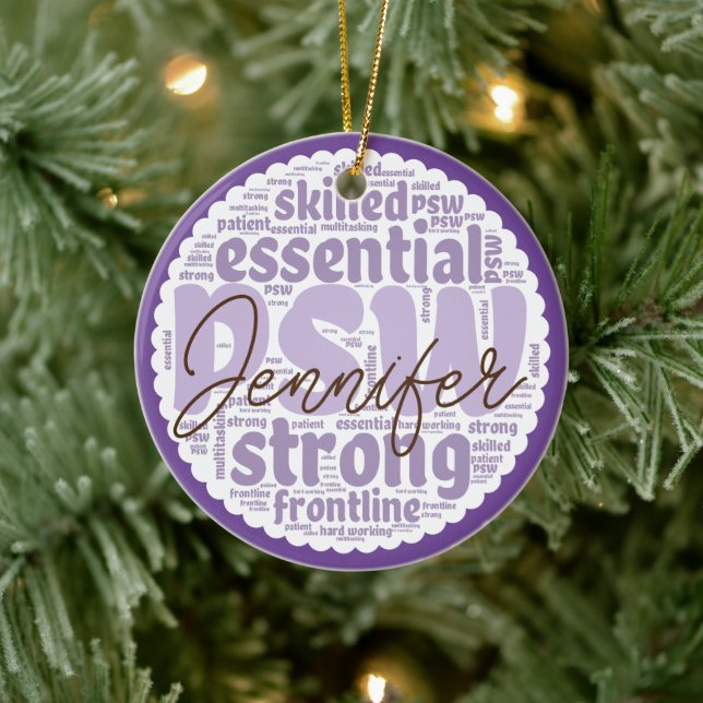 Personalized PSW Ceramic Ornament (Tree)