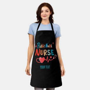 Personalized Public health nurse RN gifts Apron