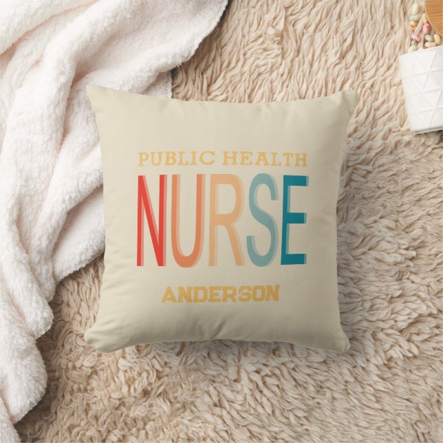Personalized Public health nurse RN gifts Cushion (Blanket)