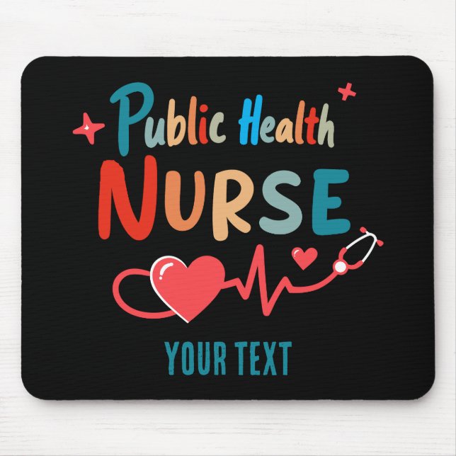 Personalized Public health nurse RN gifts Mouse Pad (Front)