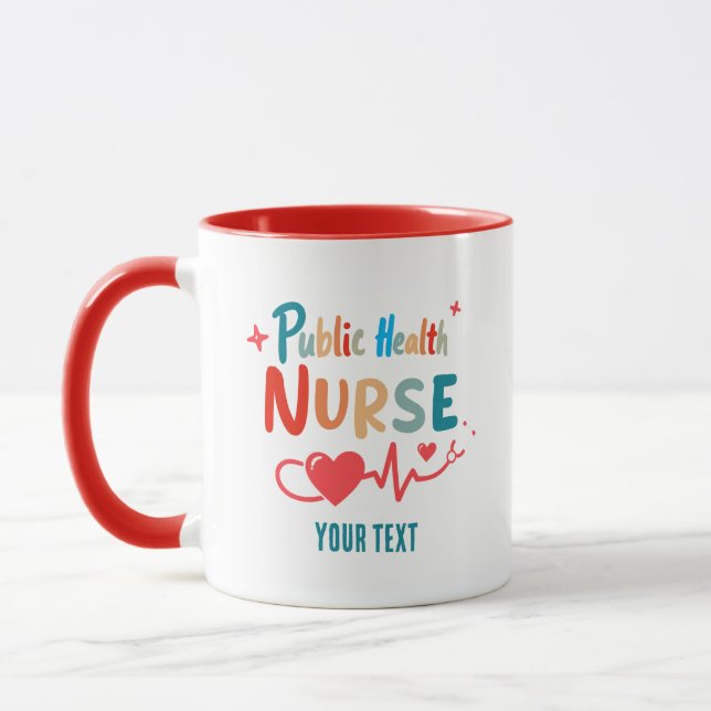 Personalized Public health nurse RN gifts Mug (Left)