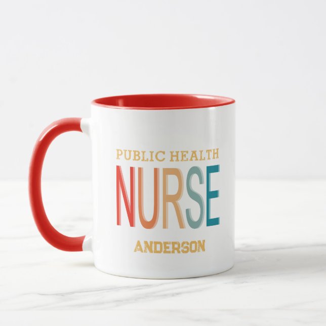 Personalized Public health nurse RN gifts Mug (Left)