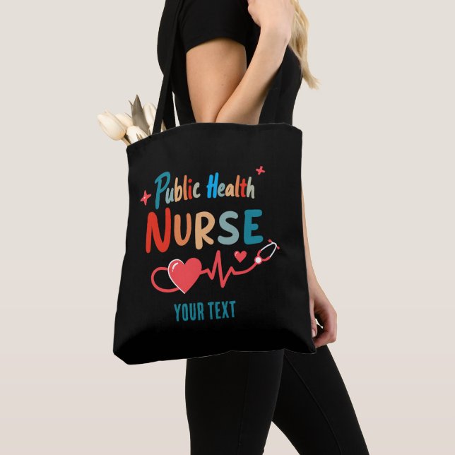 Personalized Public health nurse RN gifts Tote Bag (Close Up)