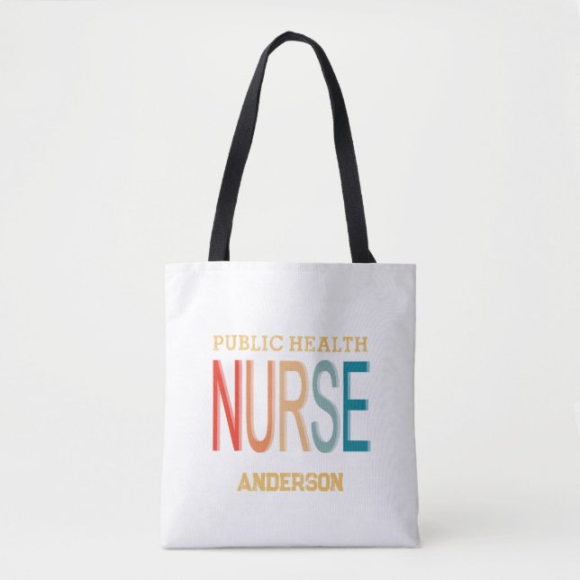 Personalized Public health nurse RN gifts Tote Bag (Front)