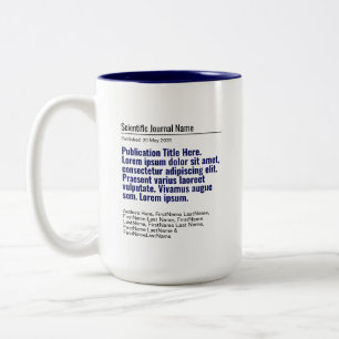 Personalized Publication Two-Tone 15oz Mug - Blue