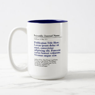 Personalized Publication Two-Tone 15oz Mug - Blue