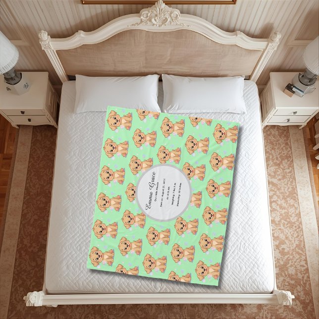 Personalized Puppy Baby Blanket  (Creator Uploaded)