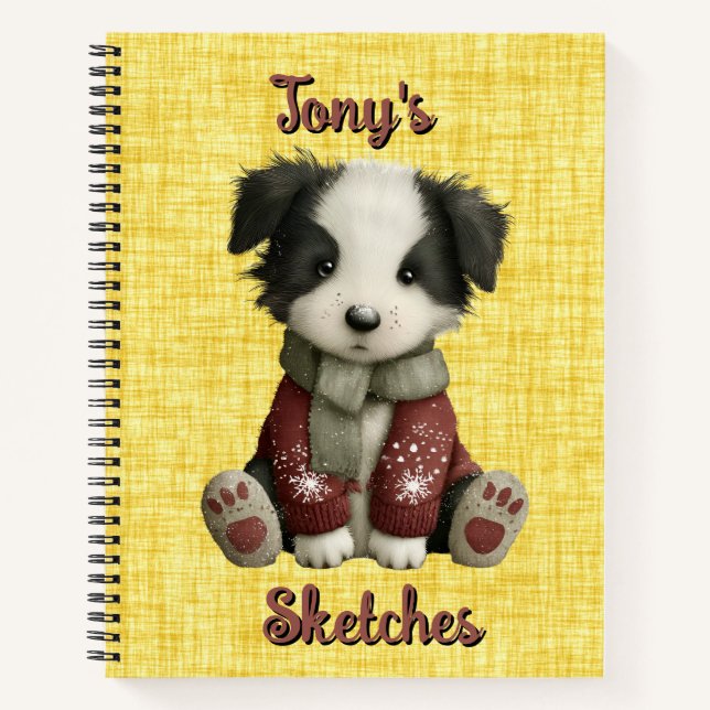 Personalized Puppy  Notebook (Front)