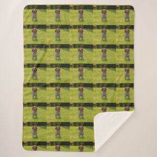 Personalized Puppy Photo Collage Pattern Dog Lover Sherpa Blanket