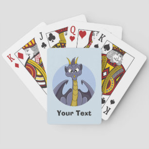 Personalized Purple dragon cartoon Playing Cards