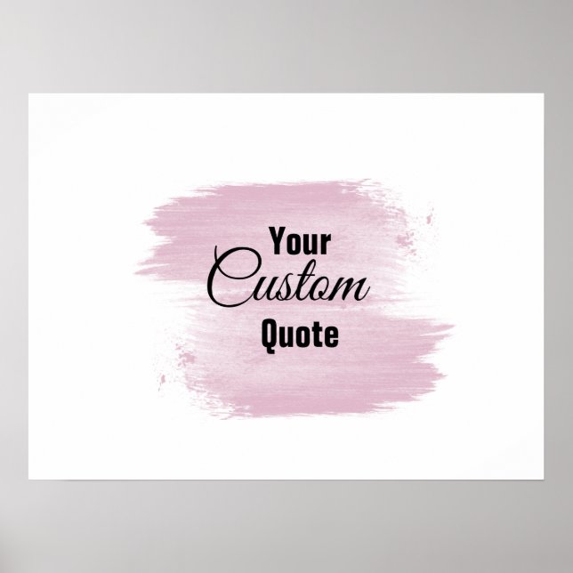 Personalized Purple foil paint stroke quote print (Front)