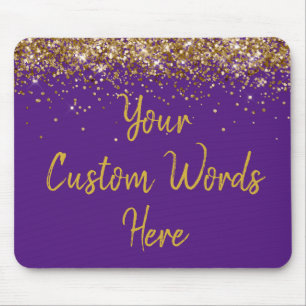 Personalized Purple Gold Assistant Birthday Gift Mouse Pad