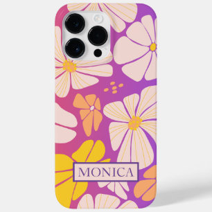 PERSONALIZED PURPLE GRADIENT FLORAL WILDFLOWERS Case-Mate iPhone 14 PRO MAX CASE