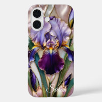 Personalized Purple Iris Phone Case Elegant