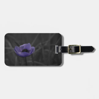 Personalized purple luggage tag