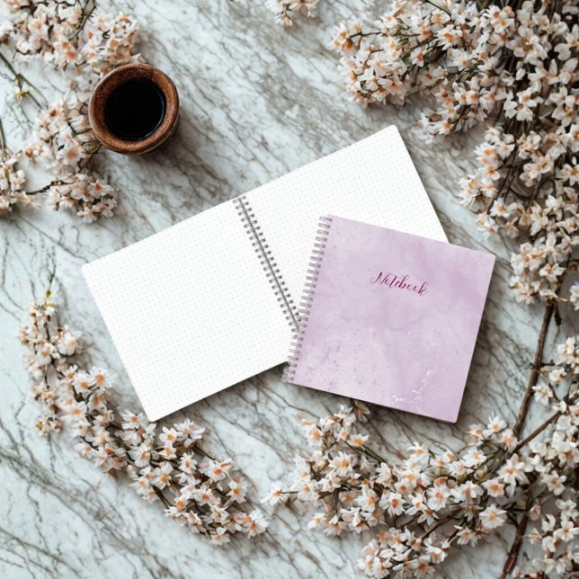 Personalized Purple Marble Notebook (Creator Uploaded)