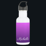 Personalized purple ombre 532 ml water bottle<br><div class="desc">Personalized purple ombre</div>
