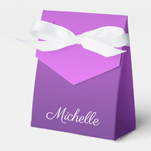 Personalized purple ombre favour box