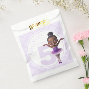 Personalized Purple Tutu Ballerina Birthday Favour Bag