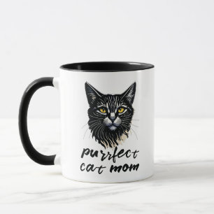 Personalized Purrfect Cat Mom Mug