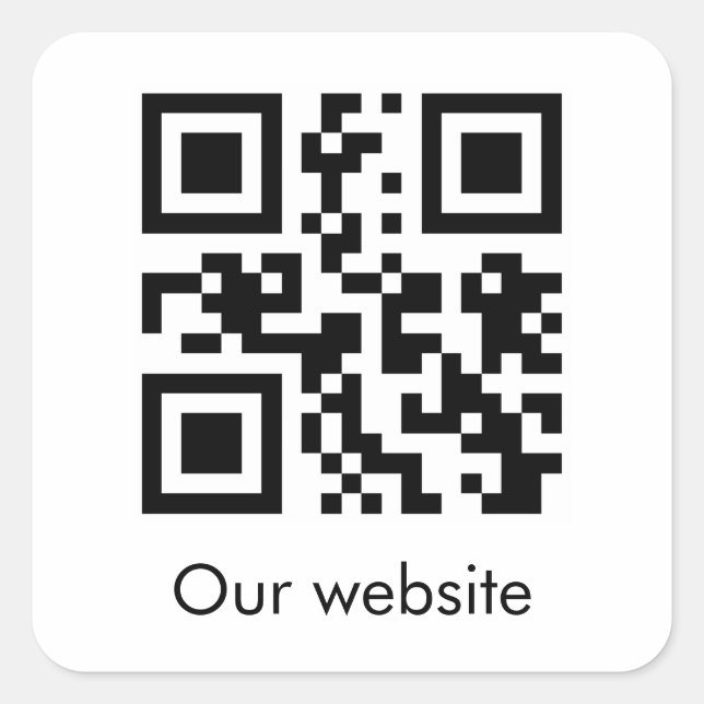 Personalized QR code Square Sticker (Front)
