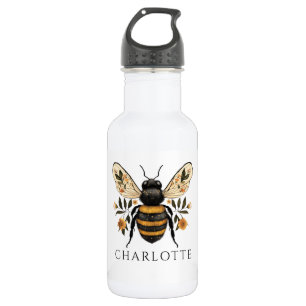 Personalized Queen Bee Floral 532 Ml Water Bottle