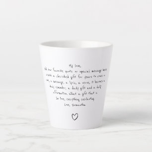 Personalized Quote Handwritten Coffee Tea Latte Mug