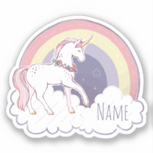 Personalized Rainbow Unicorn Sticker