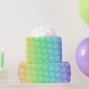 Personalized Rainbow Wrapping Paper