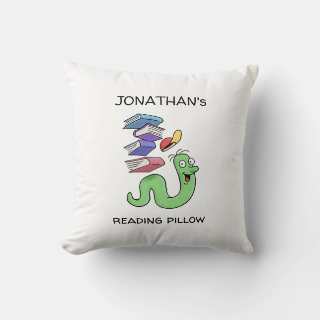 Personalized Reading Pillow For Bookworms (Front)